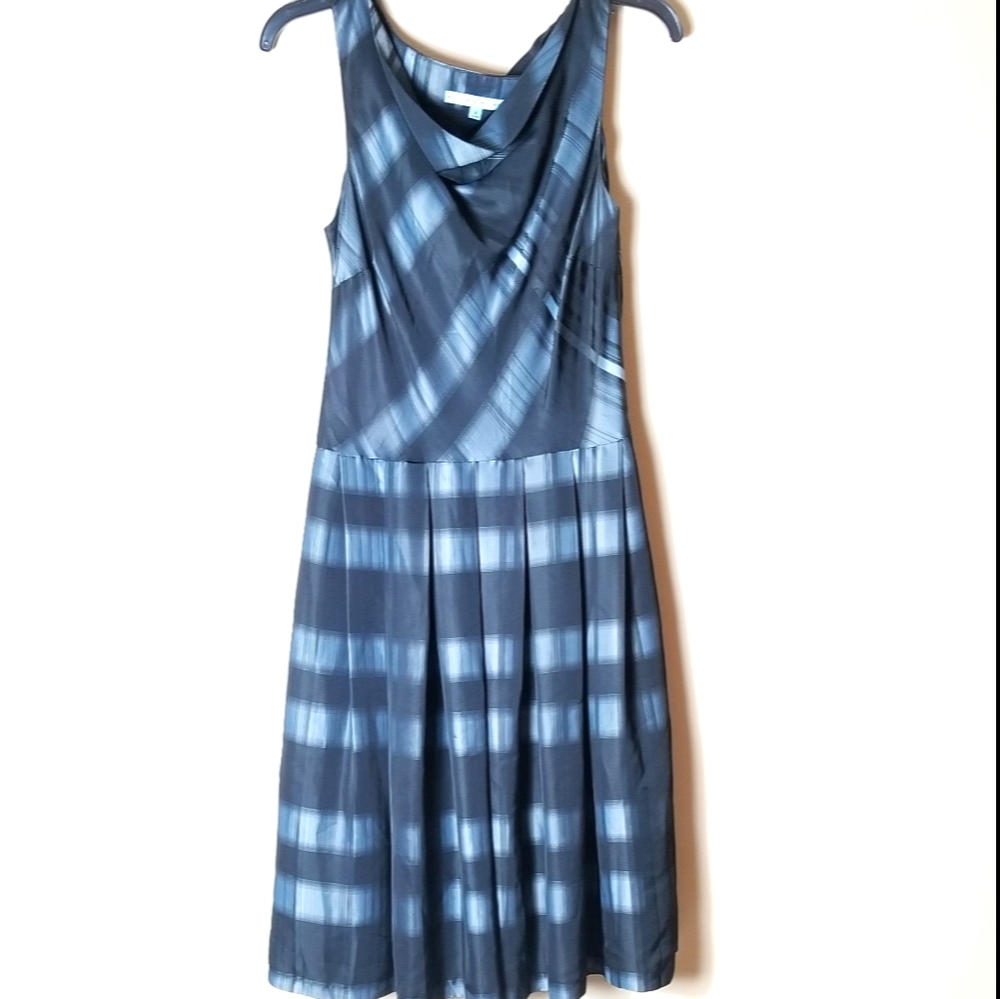 Antonio Melani Sleeveless Cowl Neck Plaid Dress